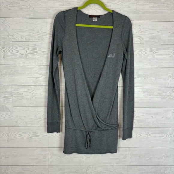 Liu Jo Sweaters - LIN JEANS LIU JO GRAY LONG SLEEVE TOP CARDIGAN ITALY SIZE SMALL SWEATER SILK